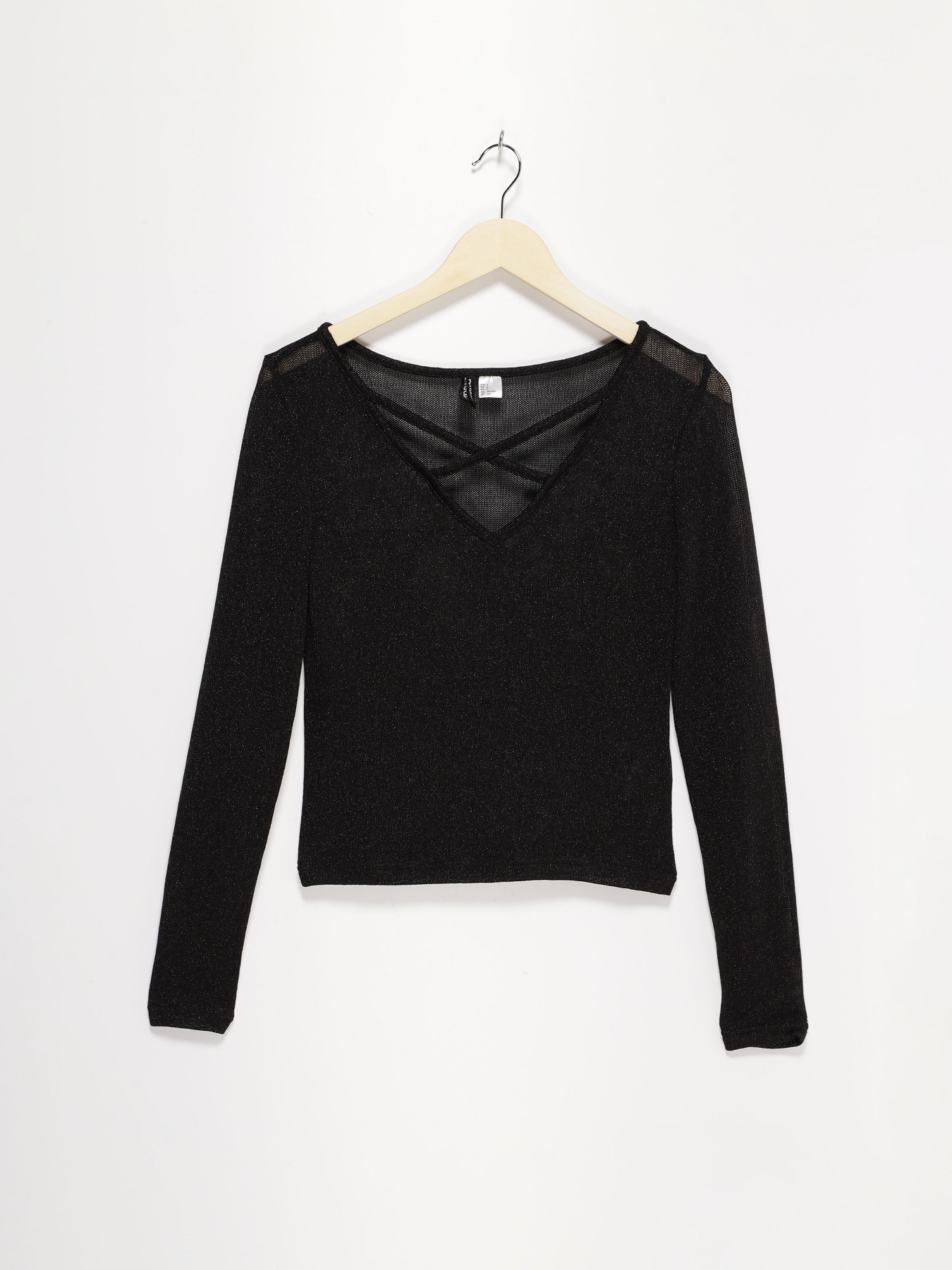 Лонгслив H&M модель 0579990_чорний Фото