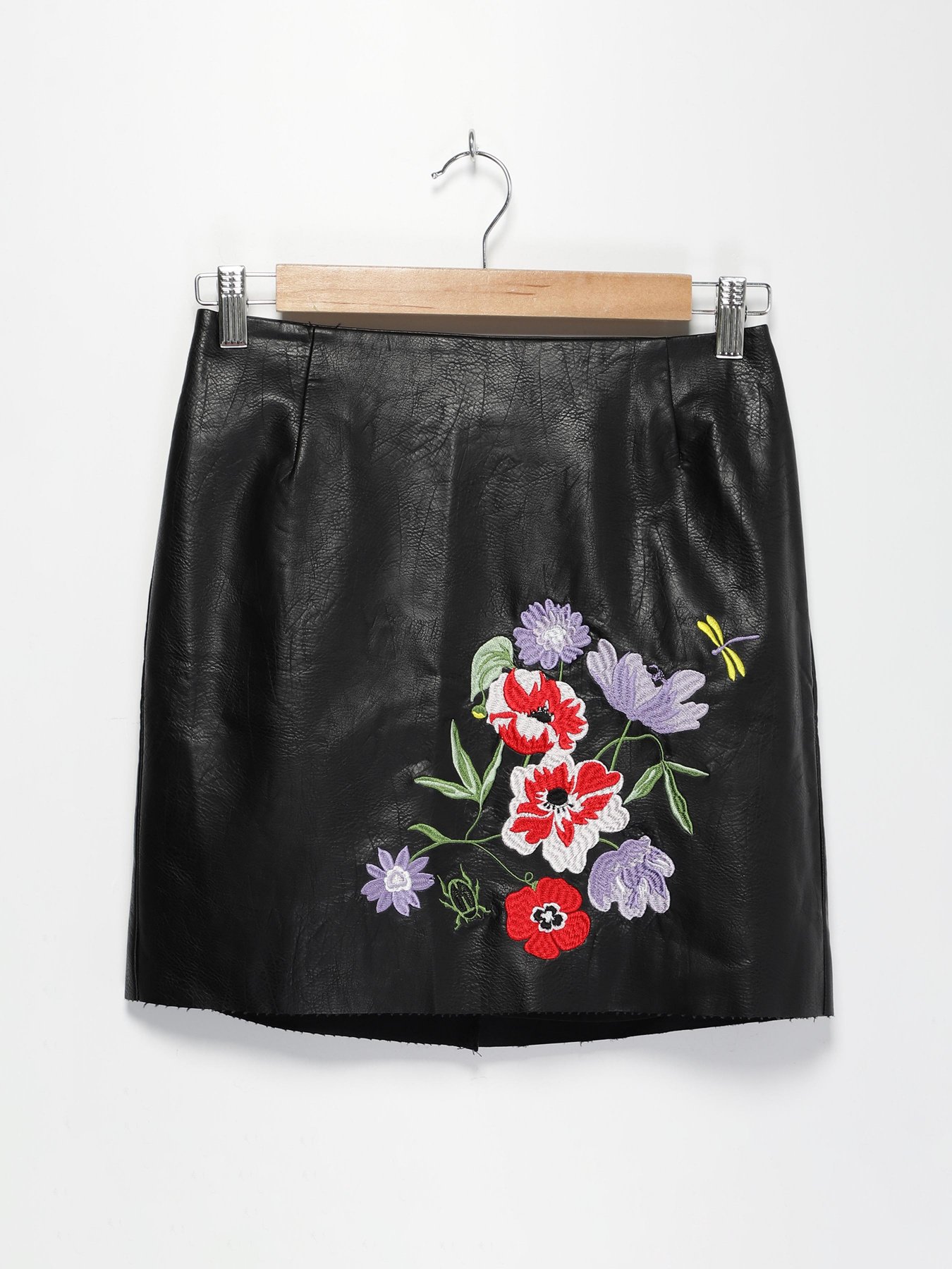 Спідниця міні H&M модель 0580145_чорний комб. Фото