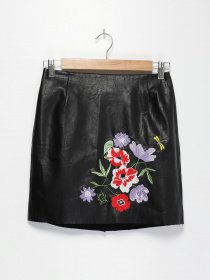 Спідниця міні H&M модель 0580145_чорний комб. Фото