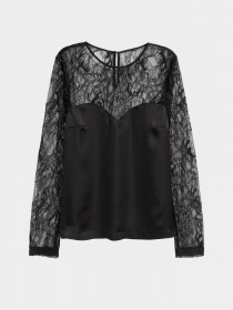 Блуза H&M модель 0585656_чорний Блуза H&M модель 0585656_чорний Фото