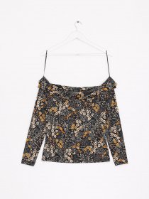 Лонгслив H&M модель 0675139_чорний комб. Фото