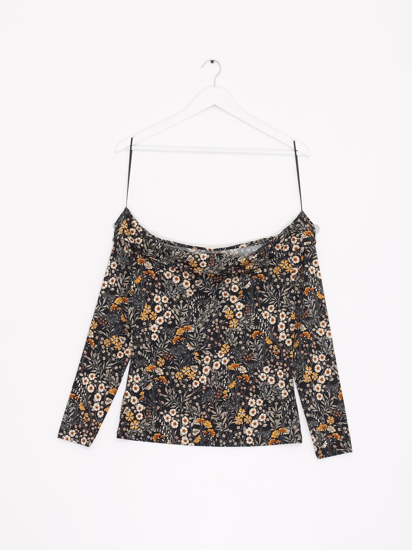 Лонгслив H&M модель 0675139_чорний комб. Фото