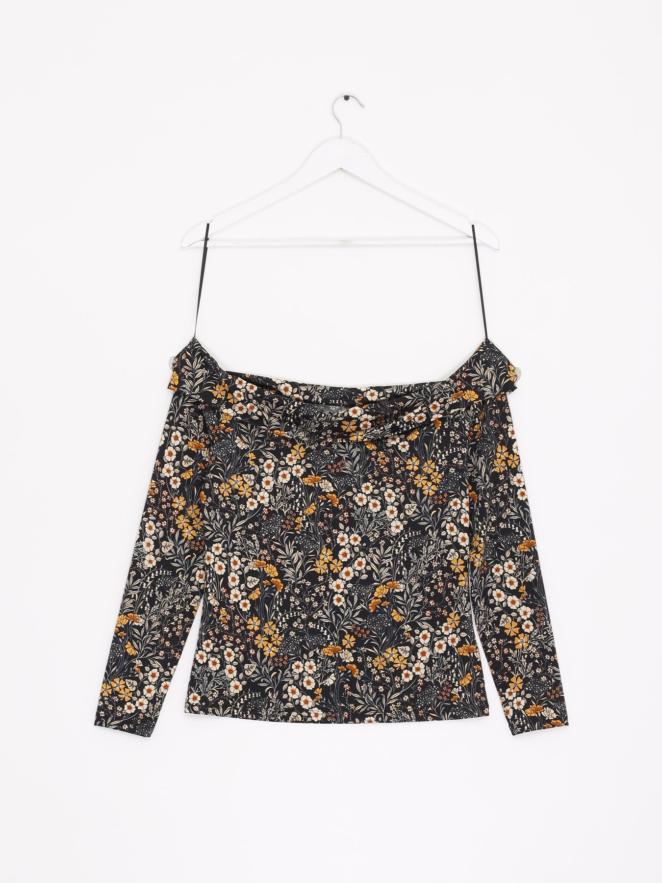 Лонгслив H&M модель 0675139_чорний комб. Фото