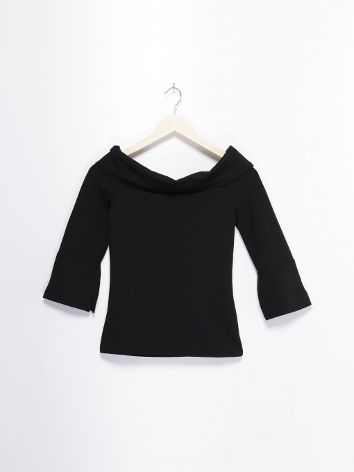 Лонгслів H&M модель 0593274_чорний Фото