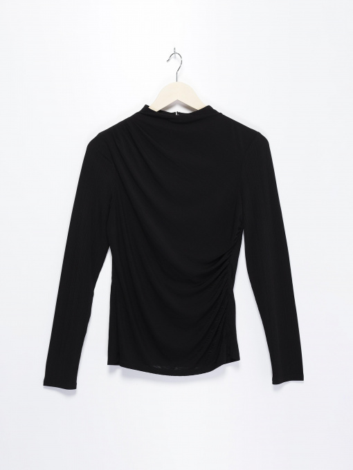 Лонгслів H&M модель 0594626_чорний Фото