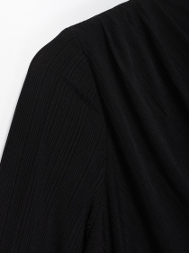 Лонгслив H&M модель 0594626_чорний Фото