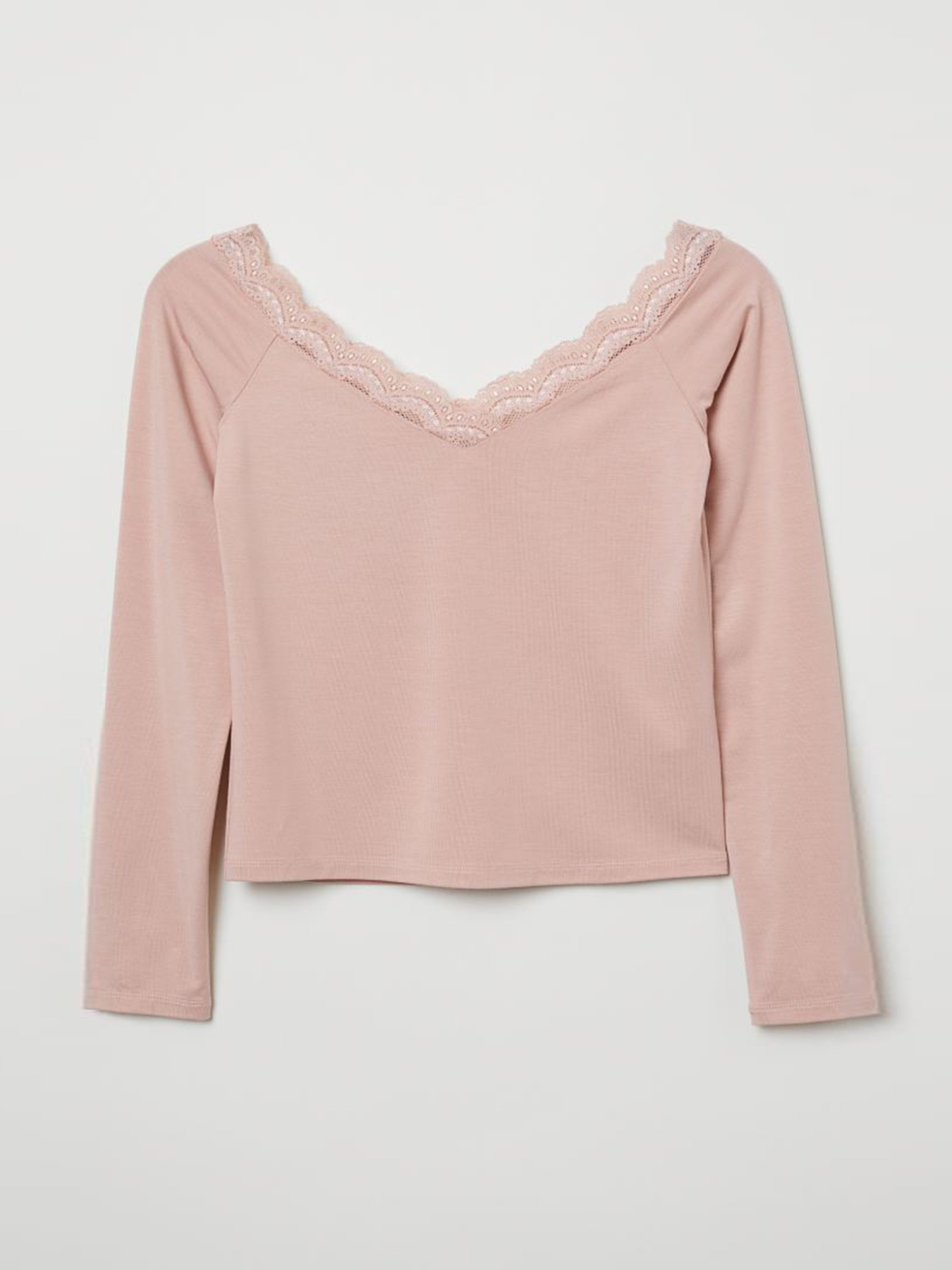 Лонгслів H&M модель 0676352_с.рожевий Фото