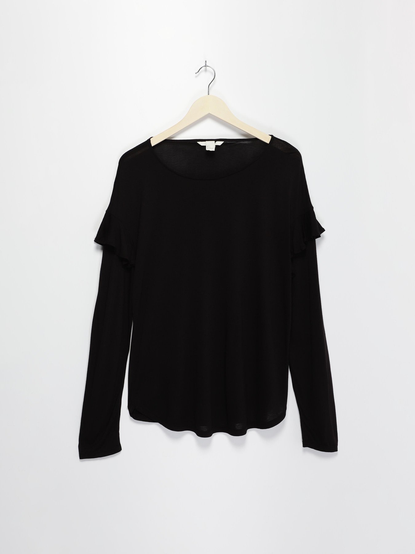 Лонгслив H&M модель 0597059_чорний Фото