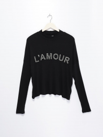 Лонгслив H&M модель 0610980_чорний Фото