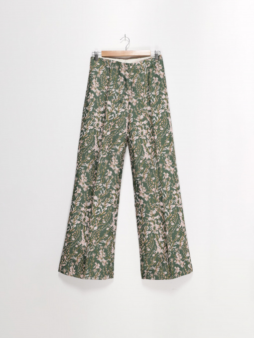 Брюки повседневные H&M модель 0613533_зелений комб. Фото