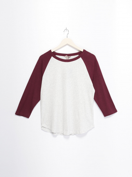 Лонгслив H&M модель 0617726_с.сірий з бордовим Фото