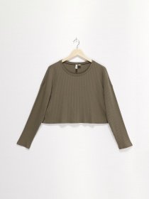 Лонгслив H&M модель 0618894_хакі Фото