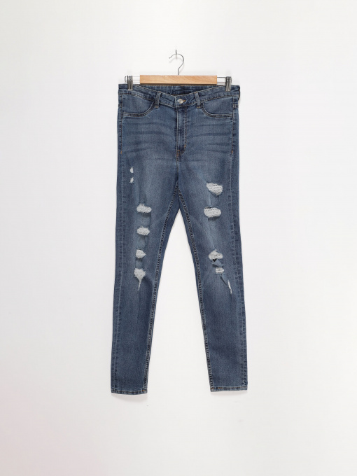 Прямі джинси H&M модель 0621381_т.синій Фото