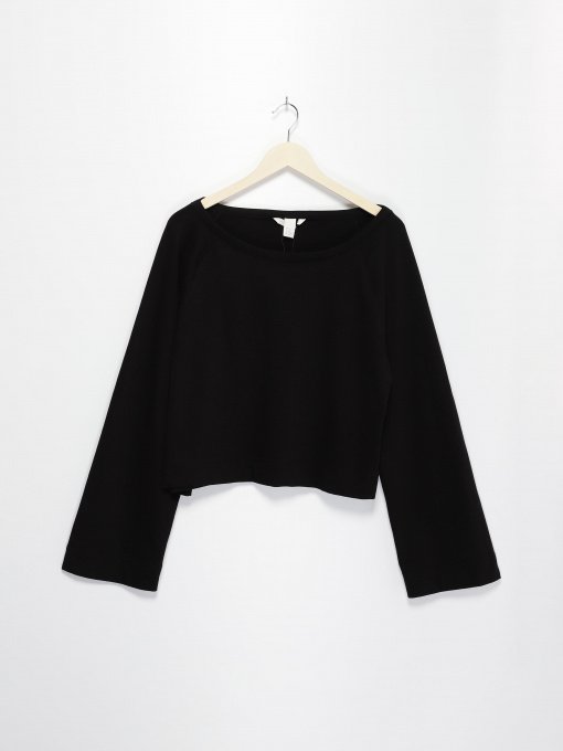 Лонгслив H&M модель 0622162_чорний Фото