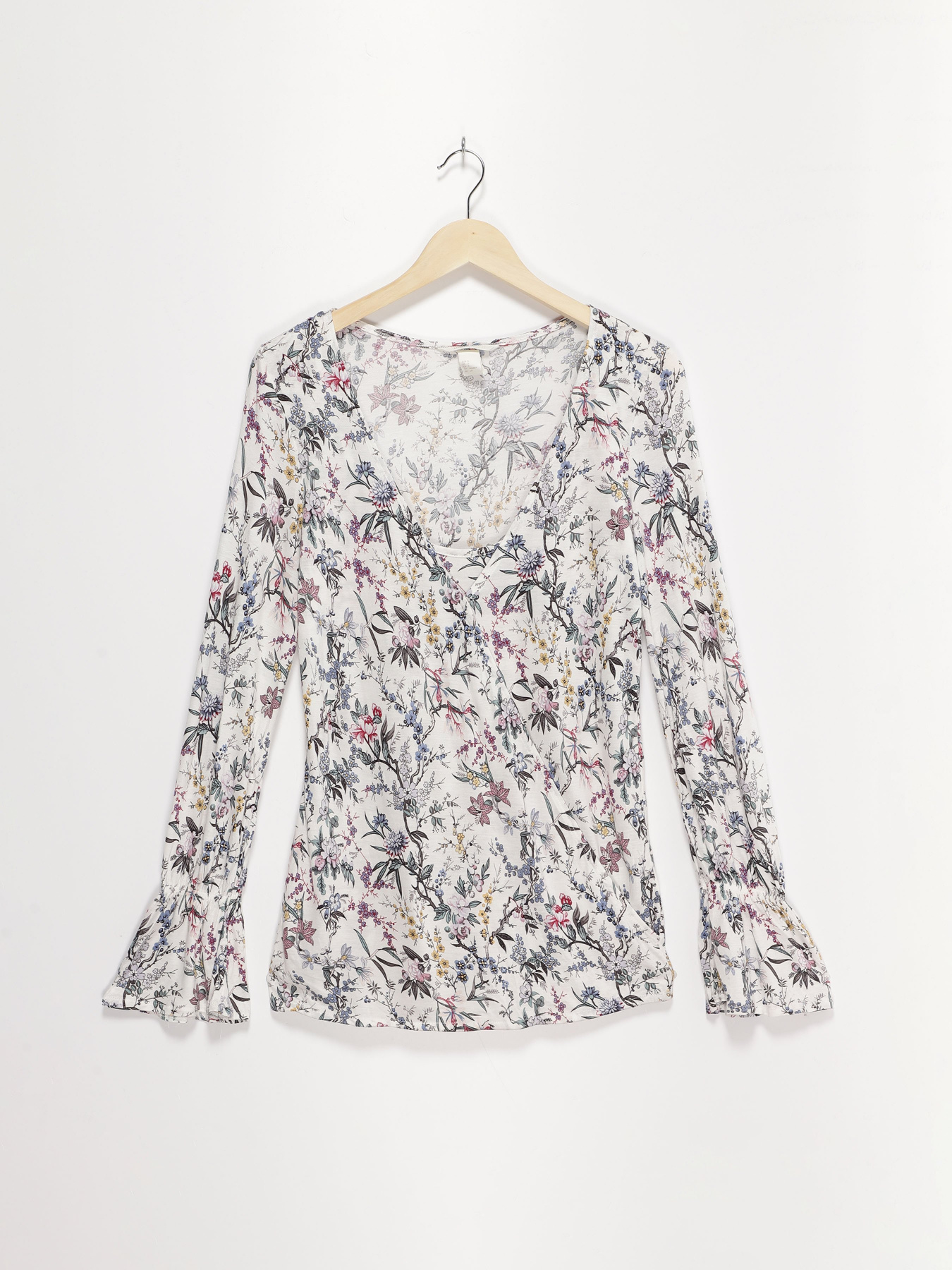 Блуза H&M модель 0622464_білий комб. Фото