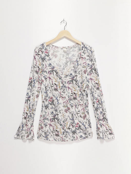 Блуза H&M модель 0622464_білий комб. Фото