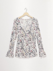 Блуза H&M модель 0622464_білий комб. Фото