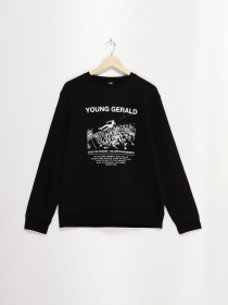 Свитшот H&M модель 0623336_чорний з білим Фото