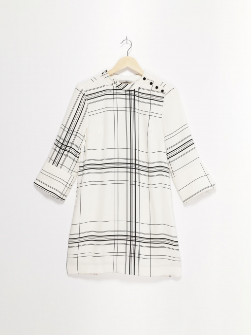 Платье мини H&M модель 0625773_білий комб. Фото