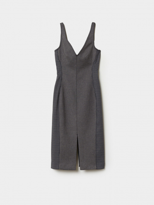 Платье миди H&M модель 0685449_сірий комб. Фото