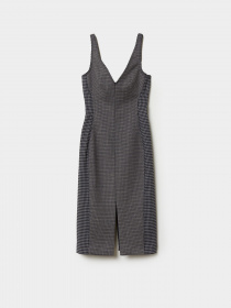 Платье миди H&M модель 0685449_сірий комб. Фото