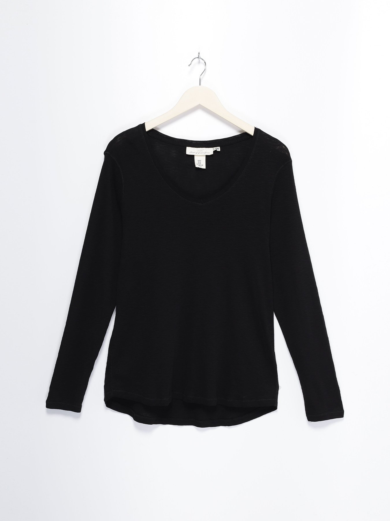 Лонгслив H&M модель 0626405_чорний Фото