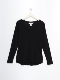 Лонгслив H&M модель 0626405_чорний Фото