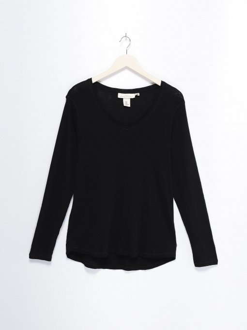 Лонгслив H&M модель 0626405_чорний Фото