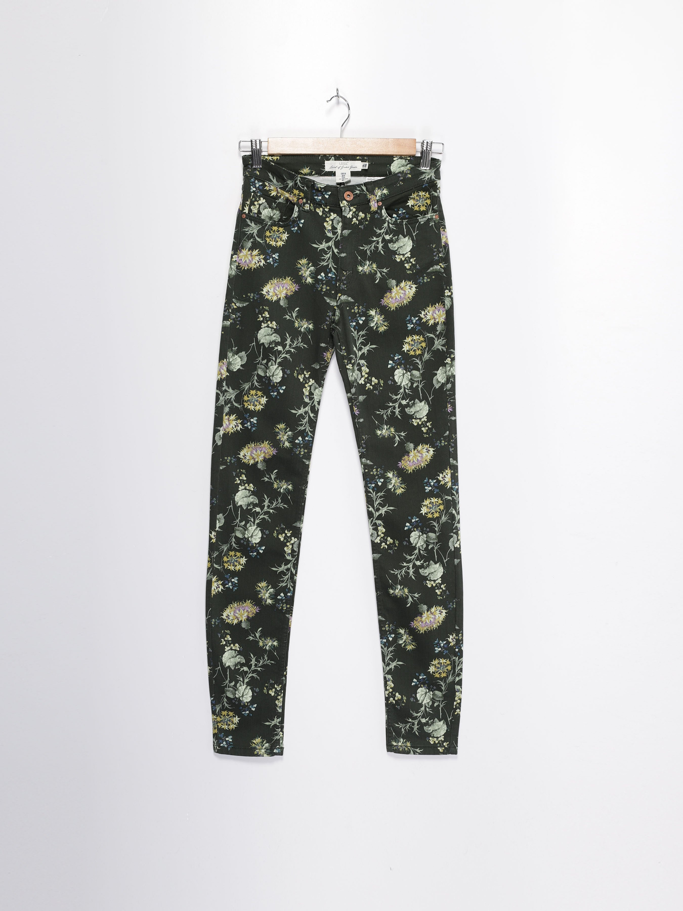 Штани повсякденні H&M модель 0632637_зелений комб. Фото