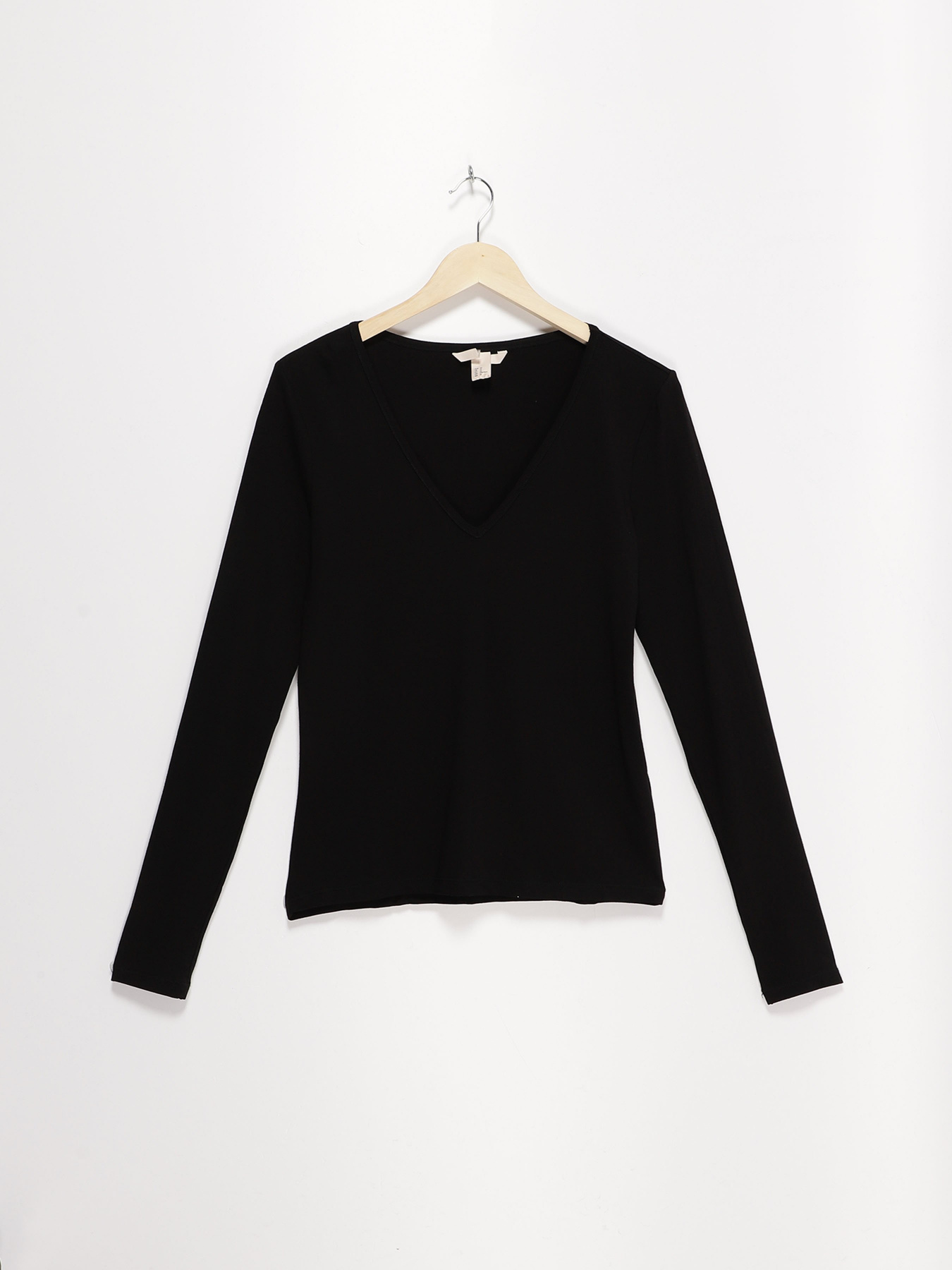 Лонгслив H&M модель 0634701_чорний Фото