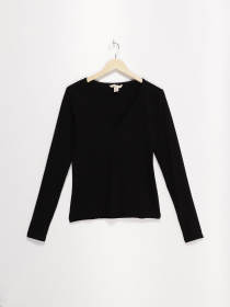 Лонгслив H&M модель 0634701_чорний Фото