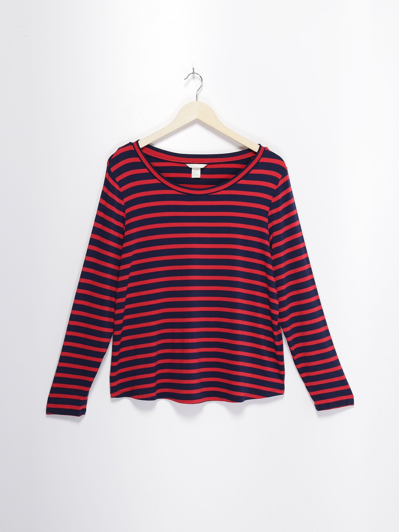 Лонгслів H&M модель 0636721_т.синій з червоним Фото