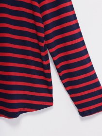 Лонгслів H&M модель 0636721_т.синій з червоним Фото