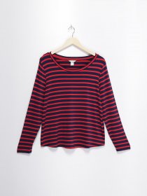 Лонгслів H&M модель 0636721_т.синій з червоним Фото