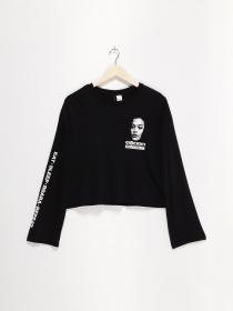 Лонгслів H&M модель 0636768_чорний Фото