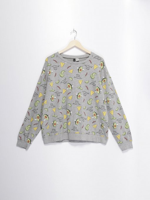 Світшот H&M модель 0646592_сірий комб. Фото