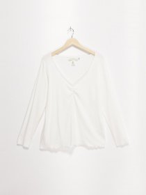 Лонгслив H&M модель 0651330_білий Фото