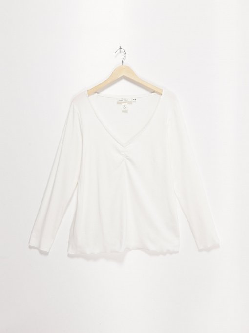 Лонгслив H&M модель 0651330_білий Фото