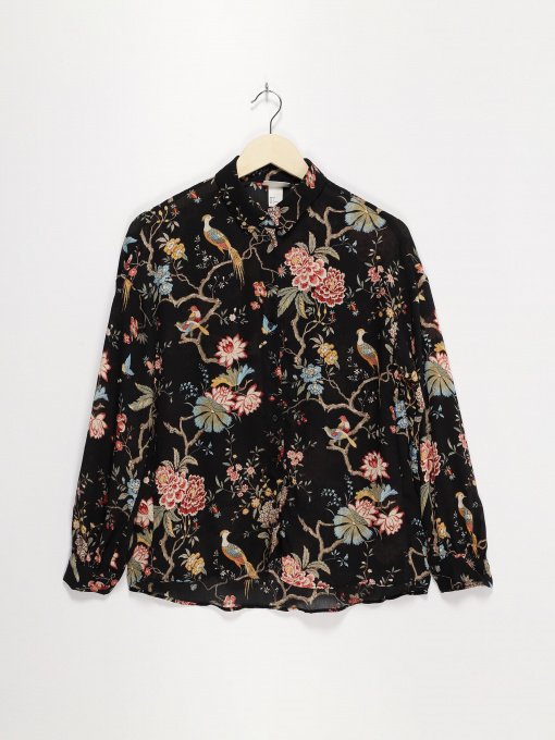 Сорочки H&M модель 0651707_чорний комб. Фото