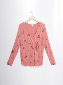 Лонгслив H&M модель 0654407_рожевий комб. Фото