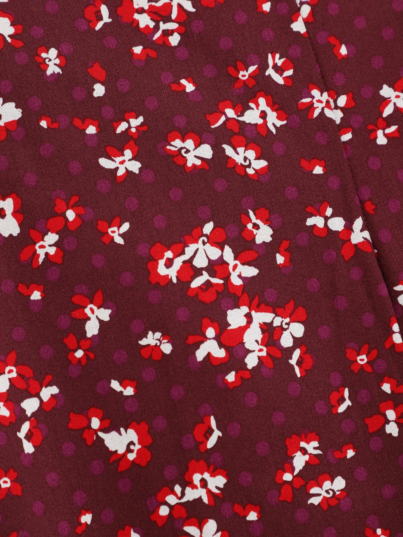 Повсякденні штани H&M модель 0665290_бордовий комб. Фото