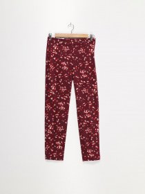 Повсякденні штани H&M модель 0665290_бордовий комб. Фото