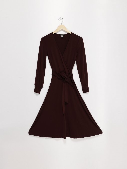 Платье мини H&M модель 0665481_бордовий Фото