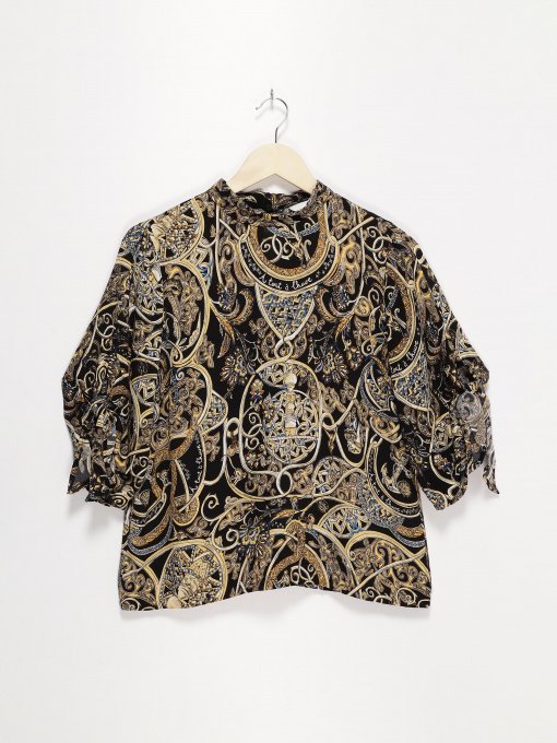 Блуза H&M модель 0667509_чорний комб. Фото