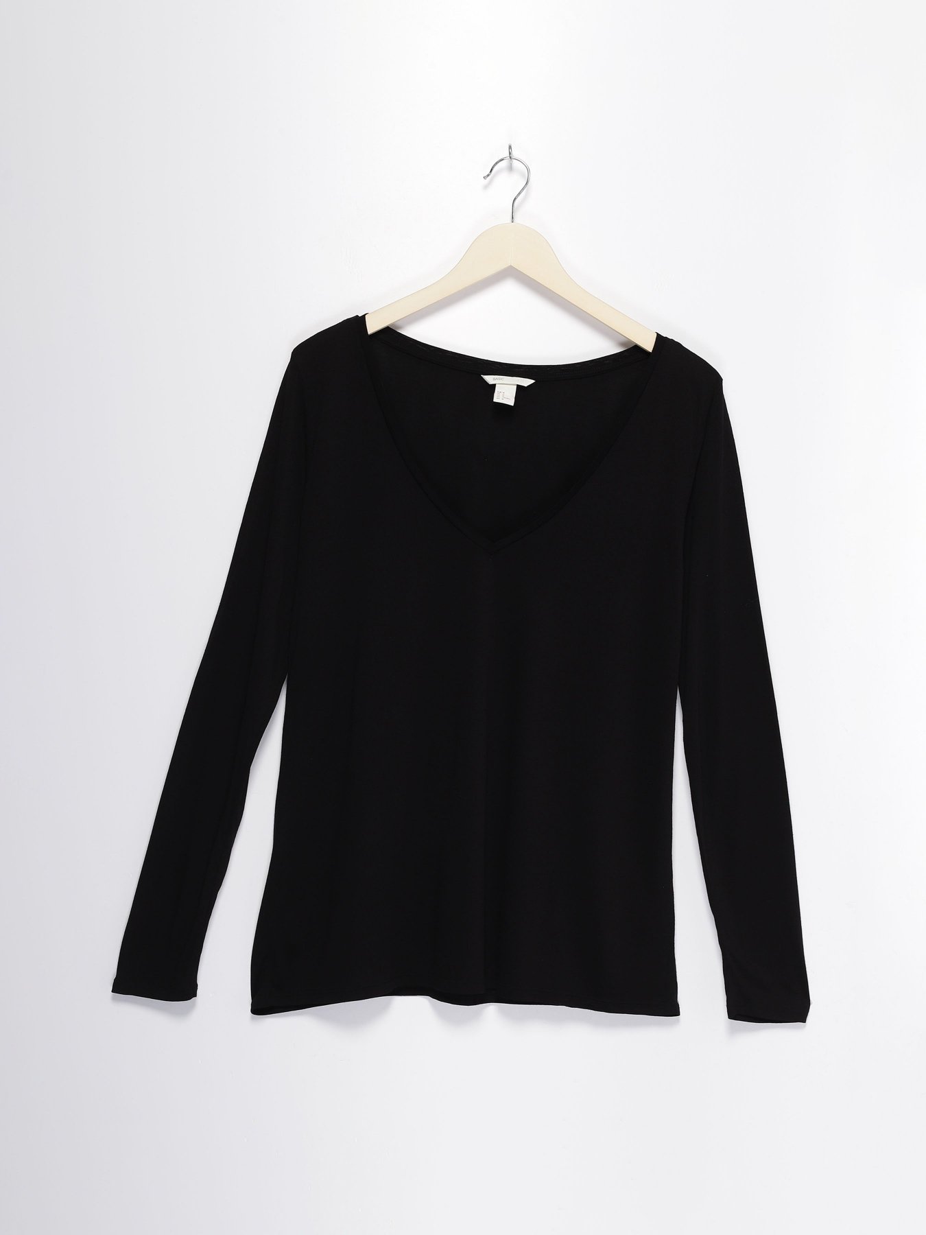 Лонгслив H&M модель 0672598_чорний Фото