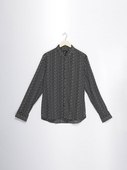 Рубашка H&M модель 0673426_чорний з білим Фото