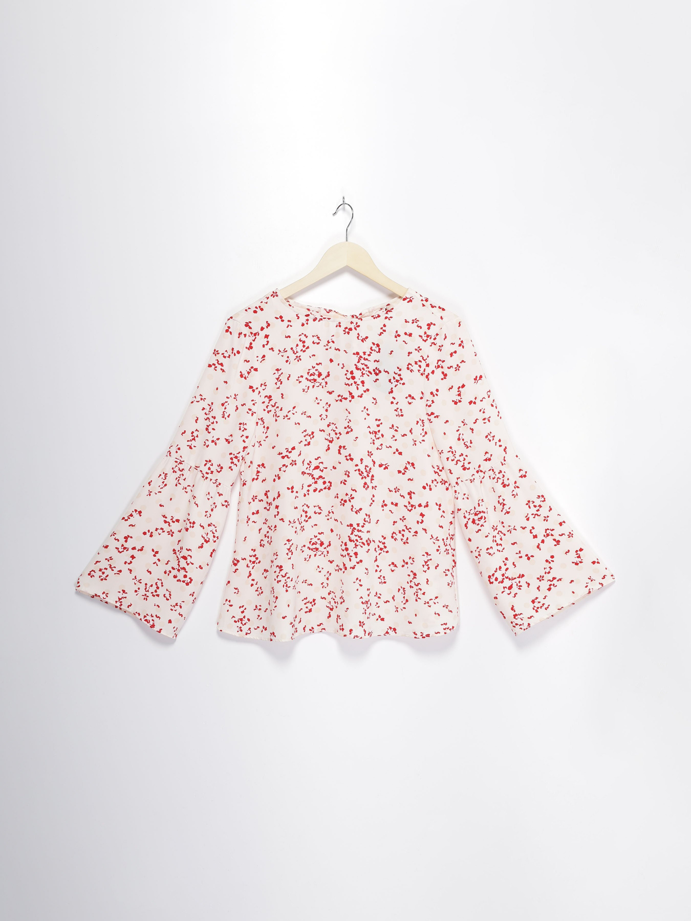 Блуза H&M модель 0687304_молочний з червоним Фото