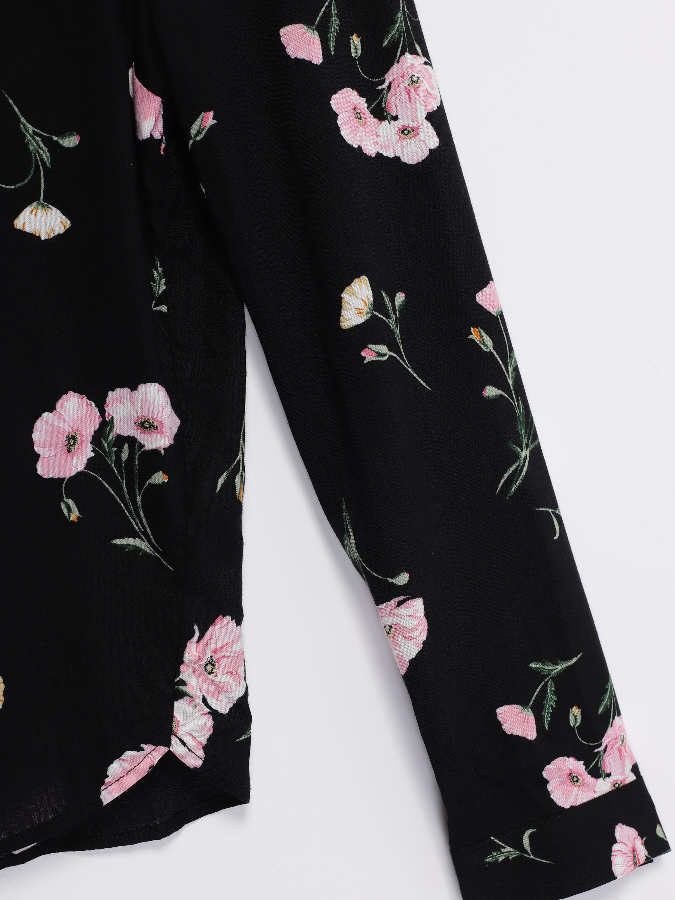 Сорочка повсякденна H&M модель 0689389_чорний комб. Фото