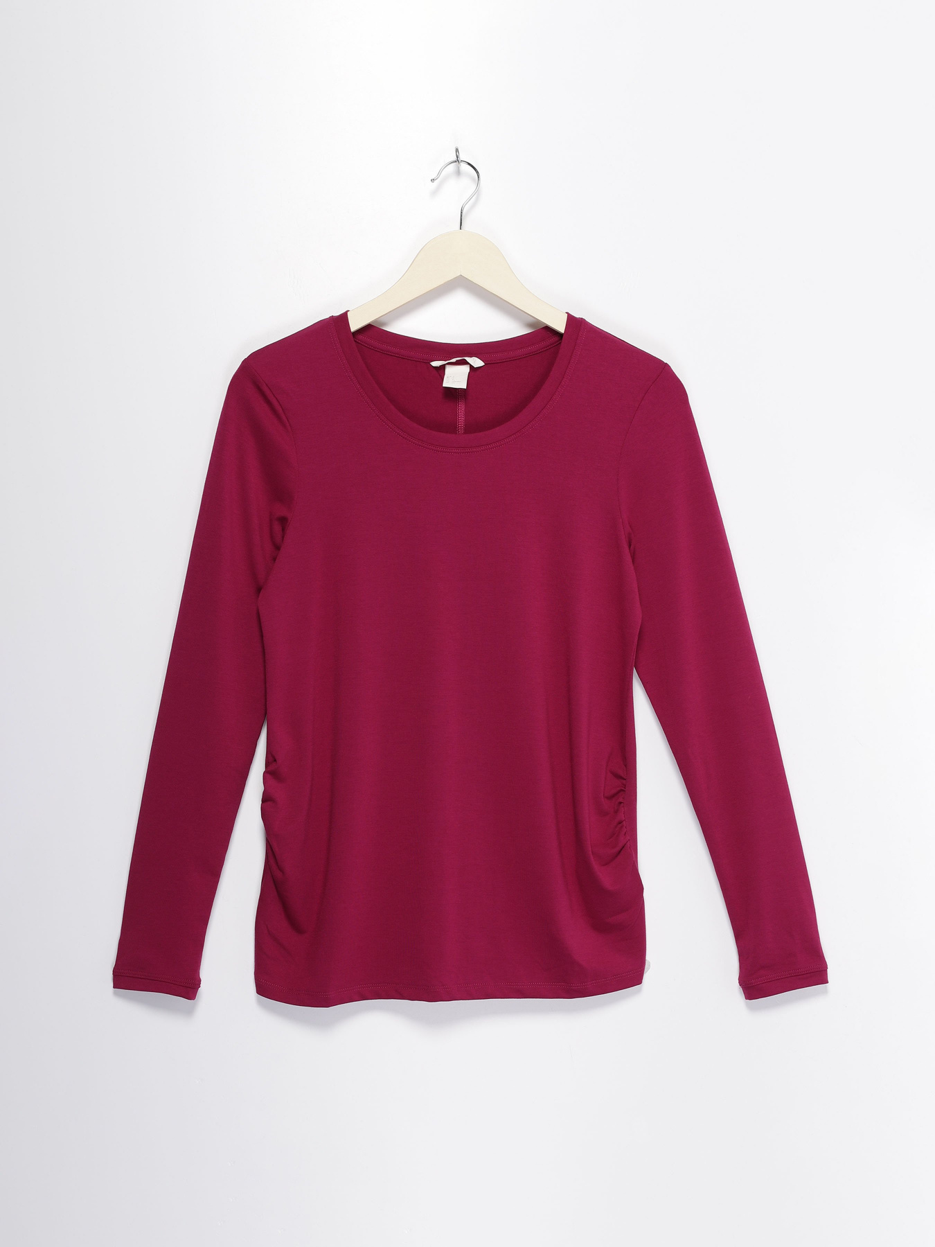 Лонгслів H&M модель 0693586_пурпурний Фото