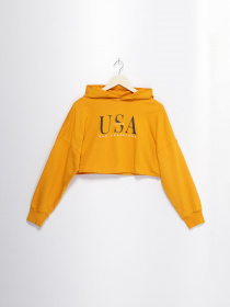 Худі H&M модель 0700946_т.жовтий комб. Фото